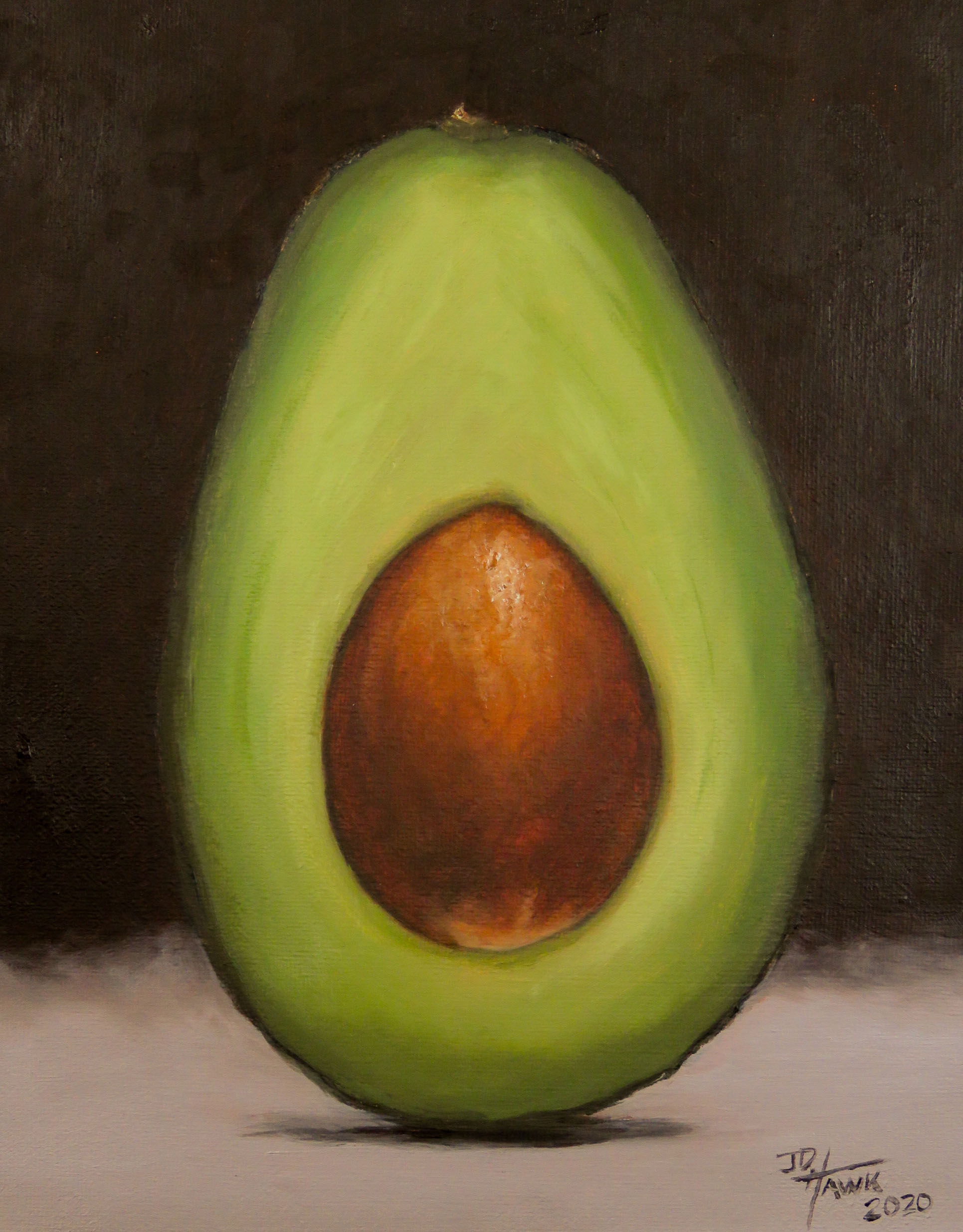 Avocado Affair - Original Still Life Oil Painting on Wood by Kerhys high quality Farley